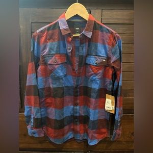 3/$30 Vans Plaid Flannel Button Up • Boys Large